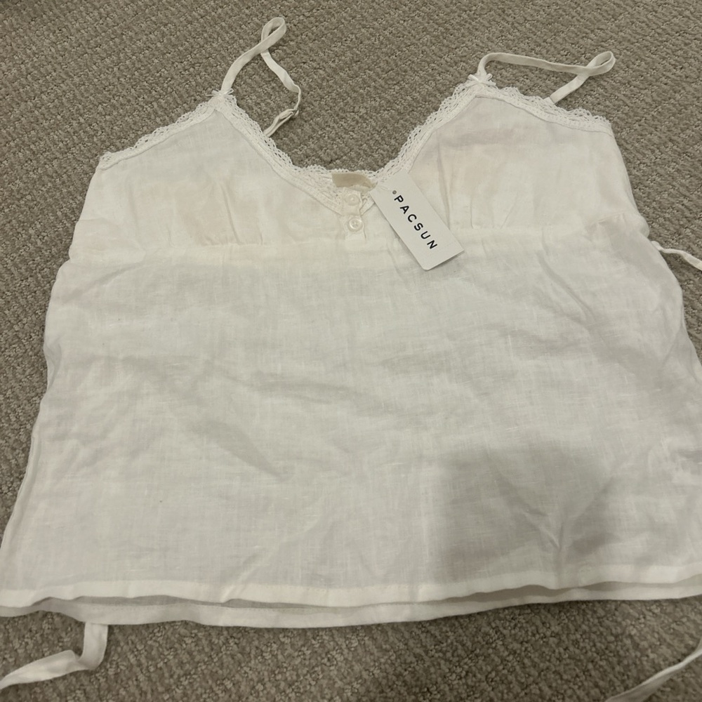 PacSun Ivory Lace Detail Cami